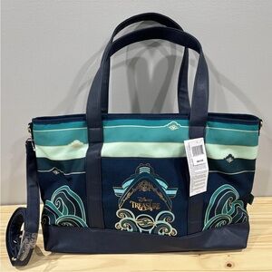 Disney Cruise Line Treasure Inaugural Navy and Teal Zippered Tote Bag